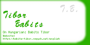 tibor babits business card